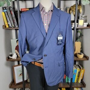 Stafford Men's Smart‎ Tech Wool Suit Sport Coat Two Button Classic Fit 46L